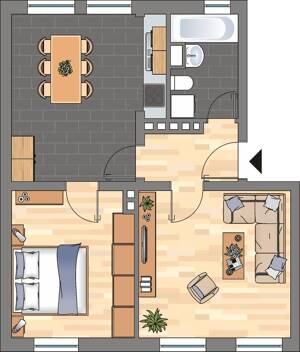 Demnächst frei! Gemütliche 2-Zimmer-Wohnung in Kiel Gaarden-Ost – 24143 Kiel – Vorschaubild 3