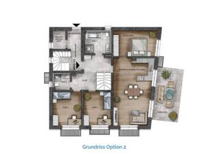 Wohn-Fühlen: 5-Zimmer Gartenwohnung mit Terrasse inkl. Souterrain-Hobbyraum und 3 Bädern, Sauna-Option, Aufzug, Tiefgarage, Photovoltaik – 81827 München – Vorschaubild 6