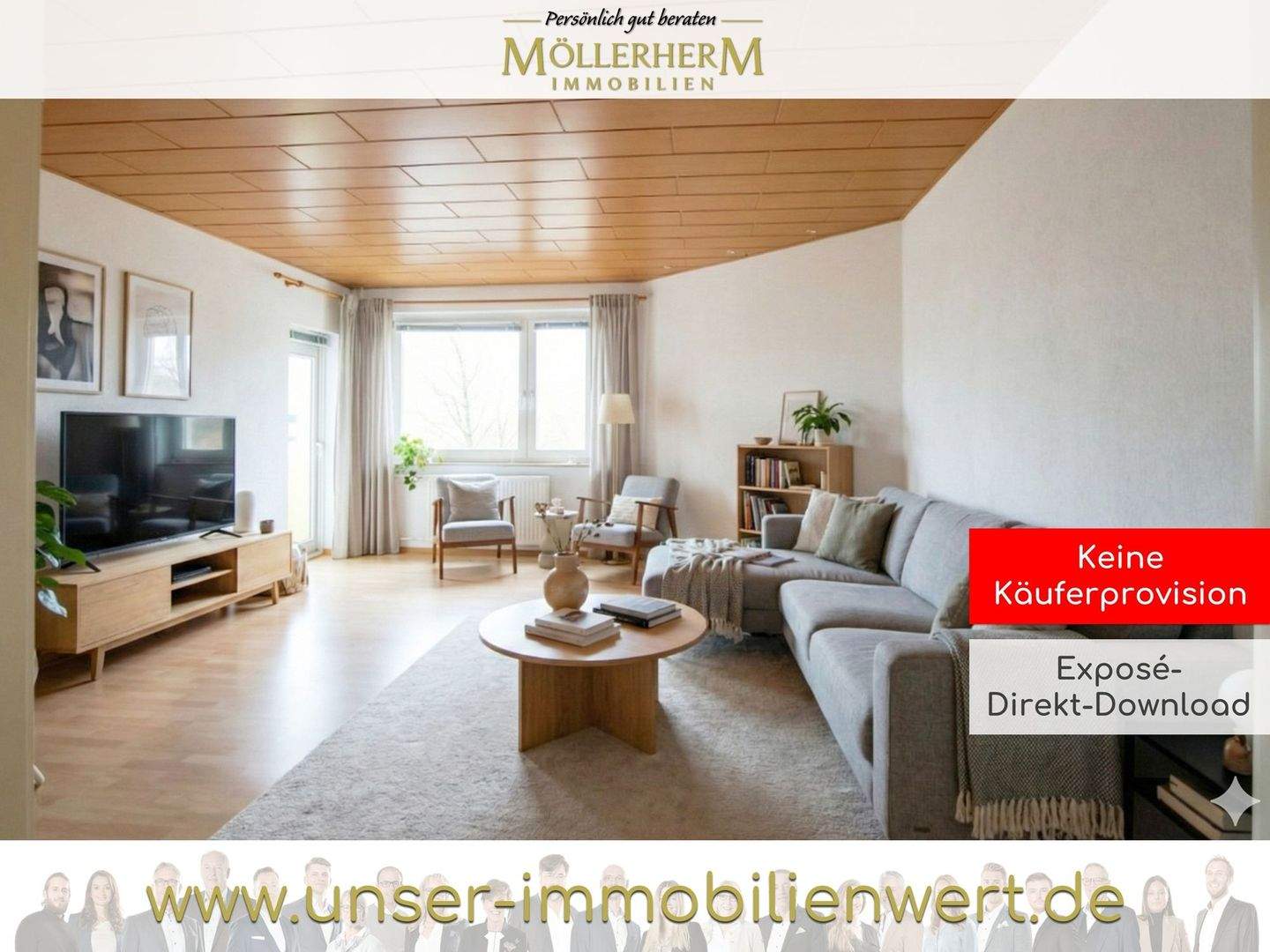 Phantastisch geschnitten und mit Balkon - 3-Zimmer-Wohnung in zentrumsnaher Lage in Kiel – Kiel – Bild 1 von 9