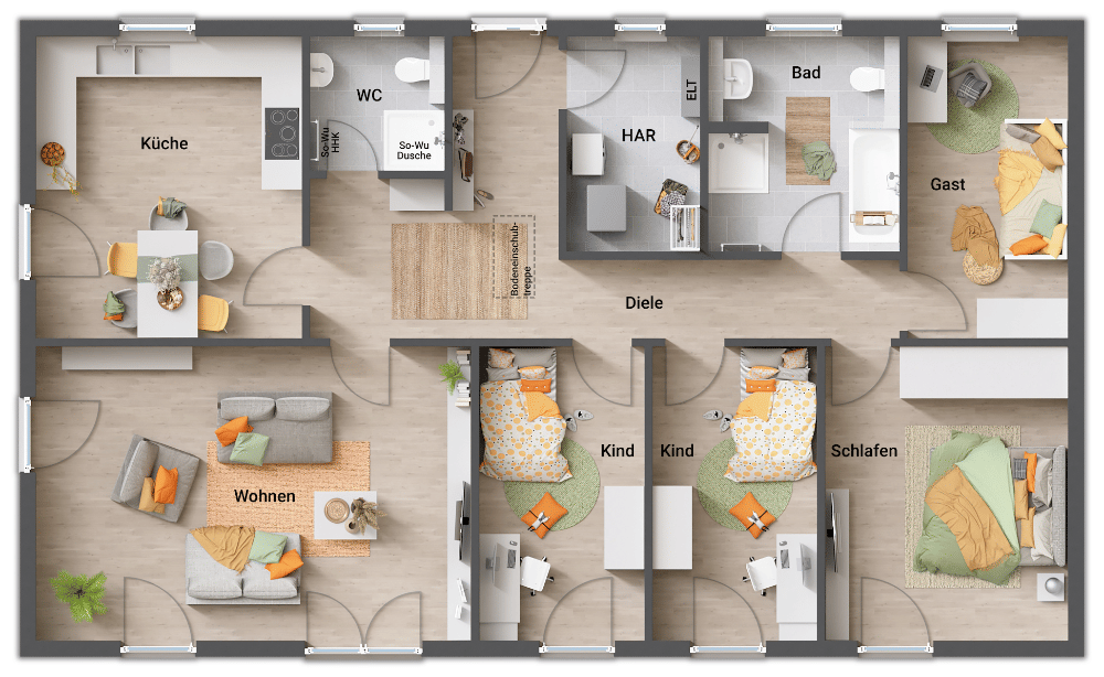 Mit Grundstück: Der massive Bungalow für Familien, die sich Flexibilität wünschen in Salzgitter – Salzgitter – Vorschaubild 8