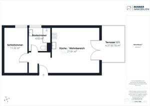 Sanierte 2-Zimmer-Terrassenwohnung mit ca. 4,5 % Mietrendite in top Wohnanlage am Fuße der Rednitz! – 90762 Fürth – Vorschaubild 9