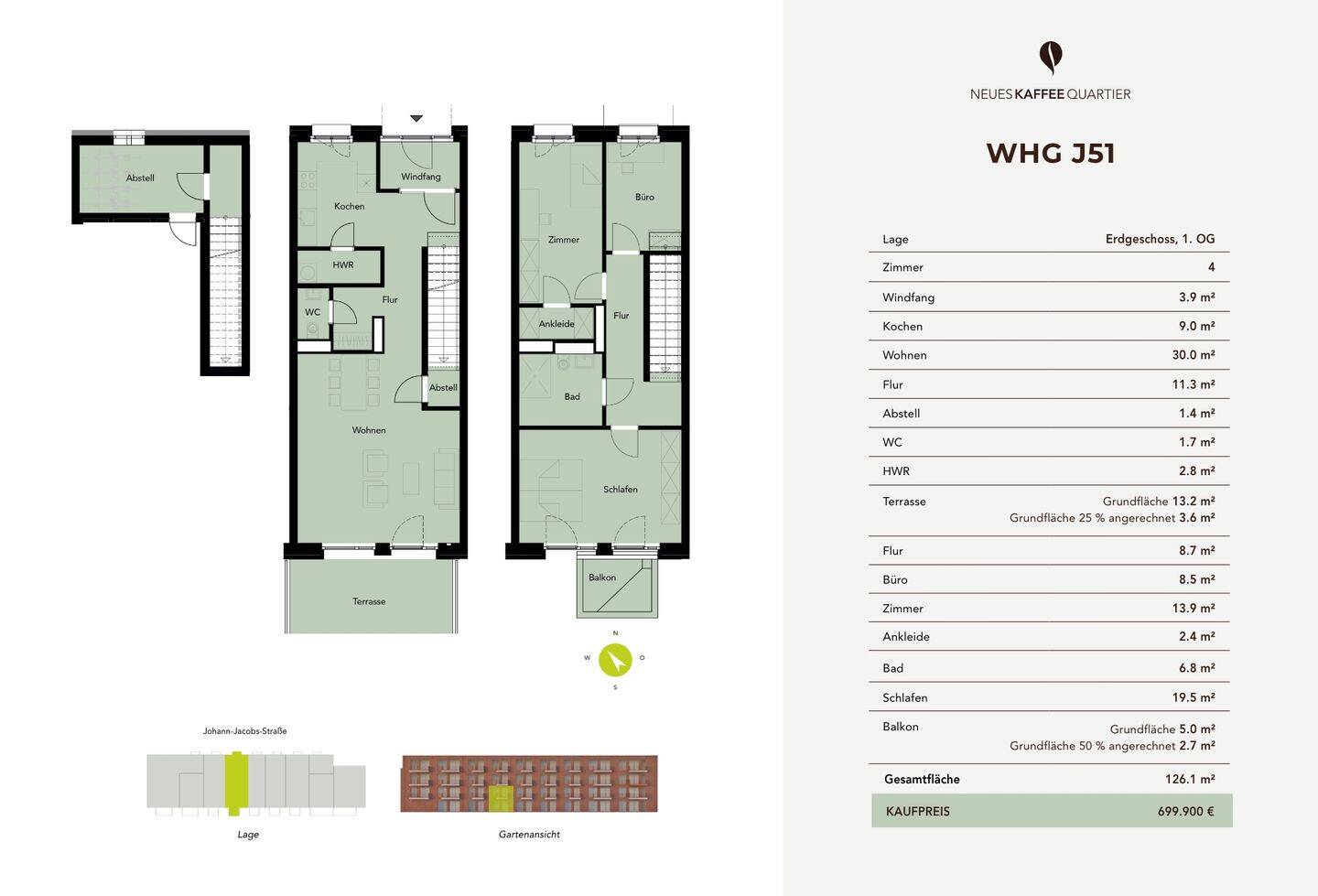 NEUES KAFFEEQUARTIER - Große 4 Zimmer - Maisonettewohnung über drei Etagen – Bremen – Vorschaubild 3