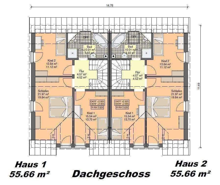 Nur noch 1 Haus frei! Neubau-Doppelhaushälfte in herrlich naturnaher Wohnlage – Schwabach – Vorschaubild 4