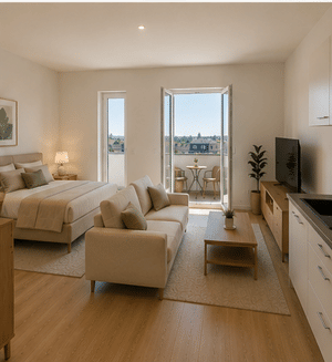 Möbliertes Apartment im ERSTBEZUG in gehobenem Ambiente & energetischer Holzbauweise – 1139 Dresden – Vorschaubild 2