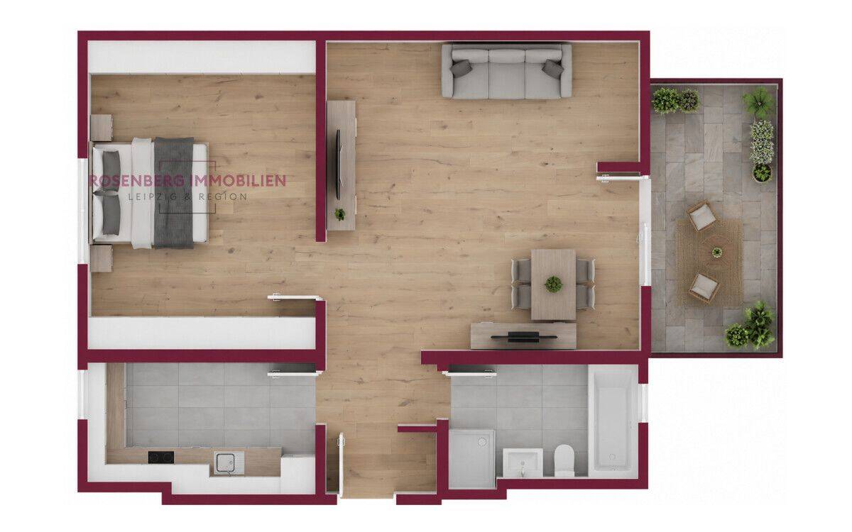 *Bezugsfrei* Dachgeschoss-Charme in Seehausen - 2-Zimmer-Wohnung mit Balkon & Stellplatz – Leipzig – Vorschaubild 9