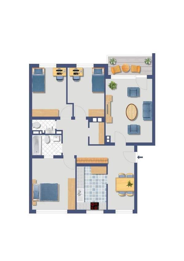 Etagenwohnung in 51103 Köln mit 90 m² kaufen