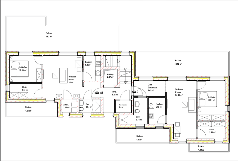 2 Zimmer Penthouse Erstbezug in Bloherfelde – Oldenburg – Vorschaubild 3
