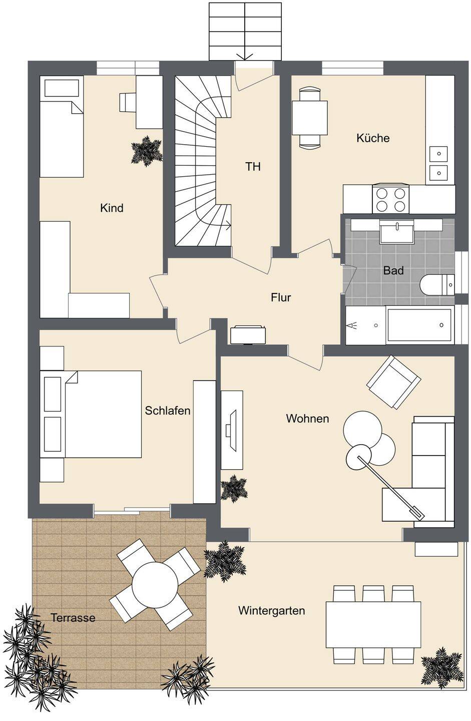 Modernisiertes Reihenmittelhaus mit zwei WE und ausgebautem Dachgeschoss – Ulm – Vorschaubild 8