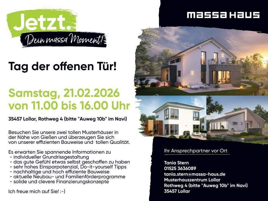Tag der offenen Tür 21. Februar von 11 -16 Uhr in 35457 Lollar Rothweg 4 – Dillenburg – Bild 1 von 9