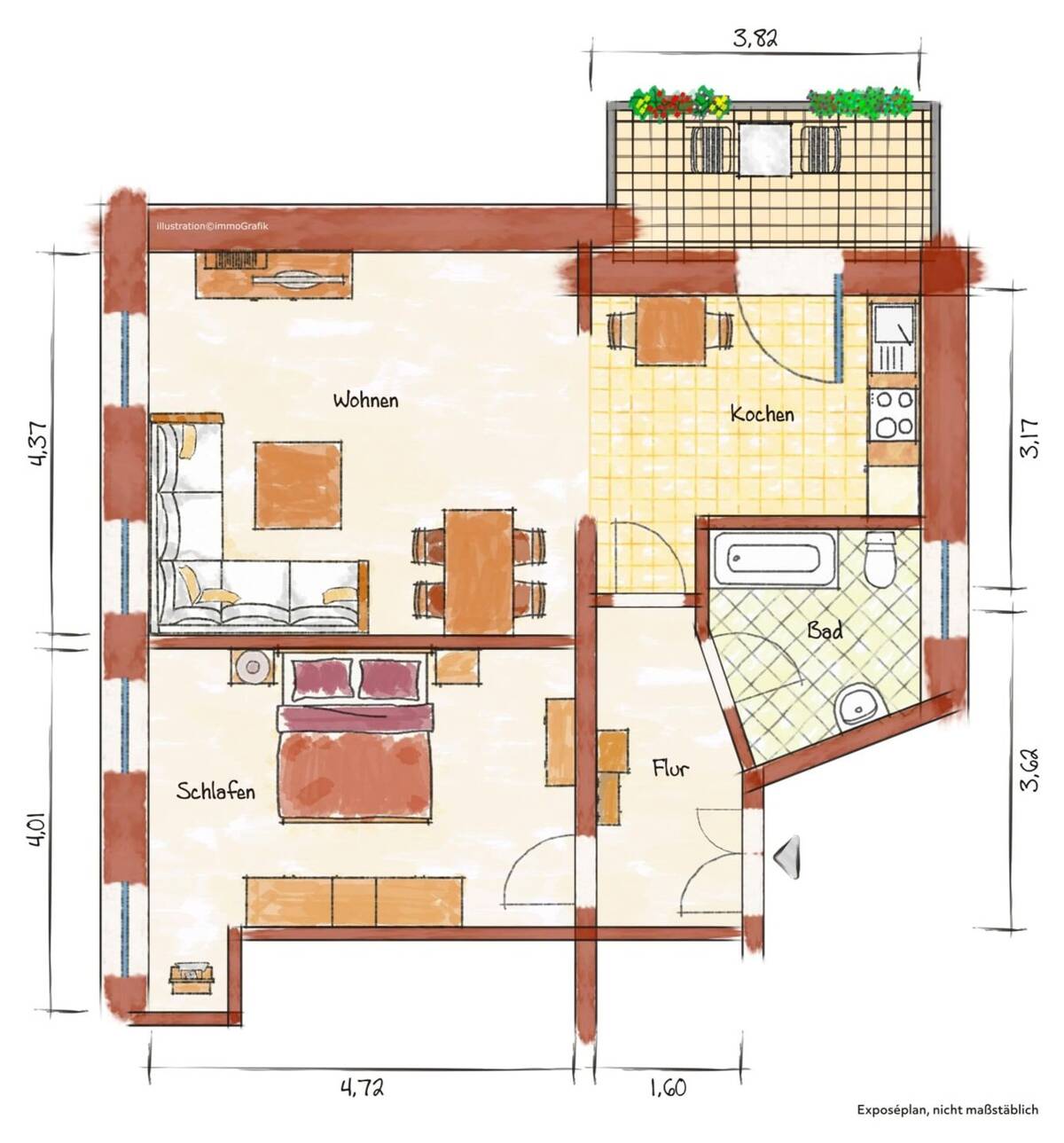 Sonnige und wunderschöne 2-Zimmer-Wohnung, zentral in Leipzig-Gohlis gelegen – 4159 Leipzig – Bild 1 von 2