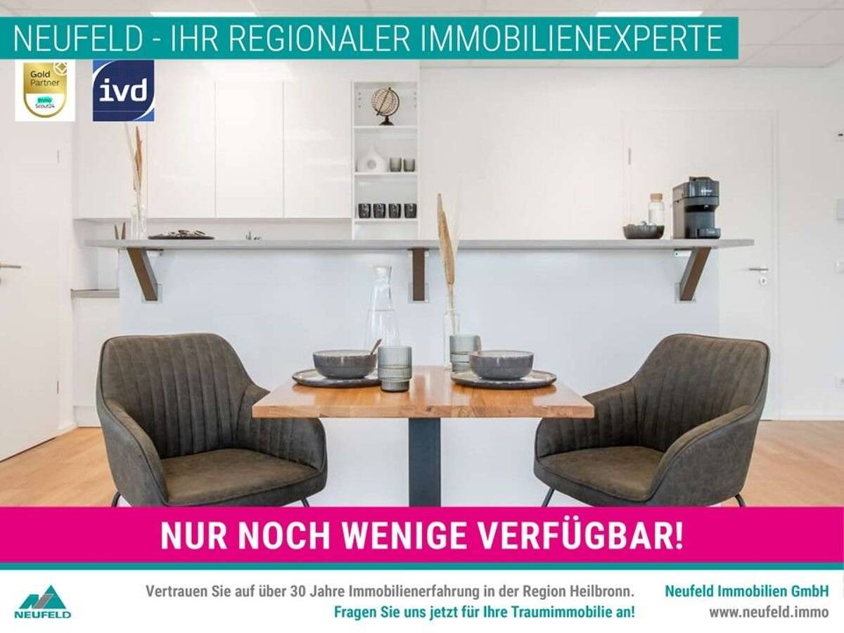 Möblierte 1-Zimmer Wohnung mit Balkon in der Heilbronner Innenstadt! – 74076 Heilbronn – Bild 1 von 9