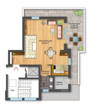 Neuwertige 5-Zimmer-Maisonette-Wohnung mit Dachterrasse und Aufzug in familienfreundlicher Lage – 1159 Dresden – Vorschaubild 5