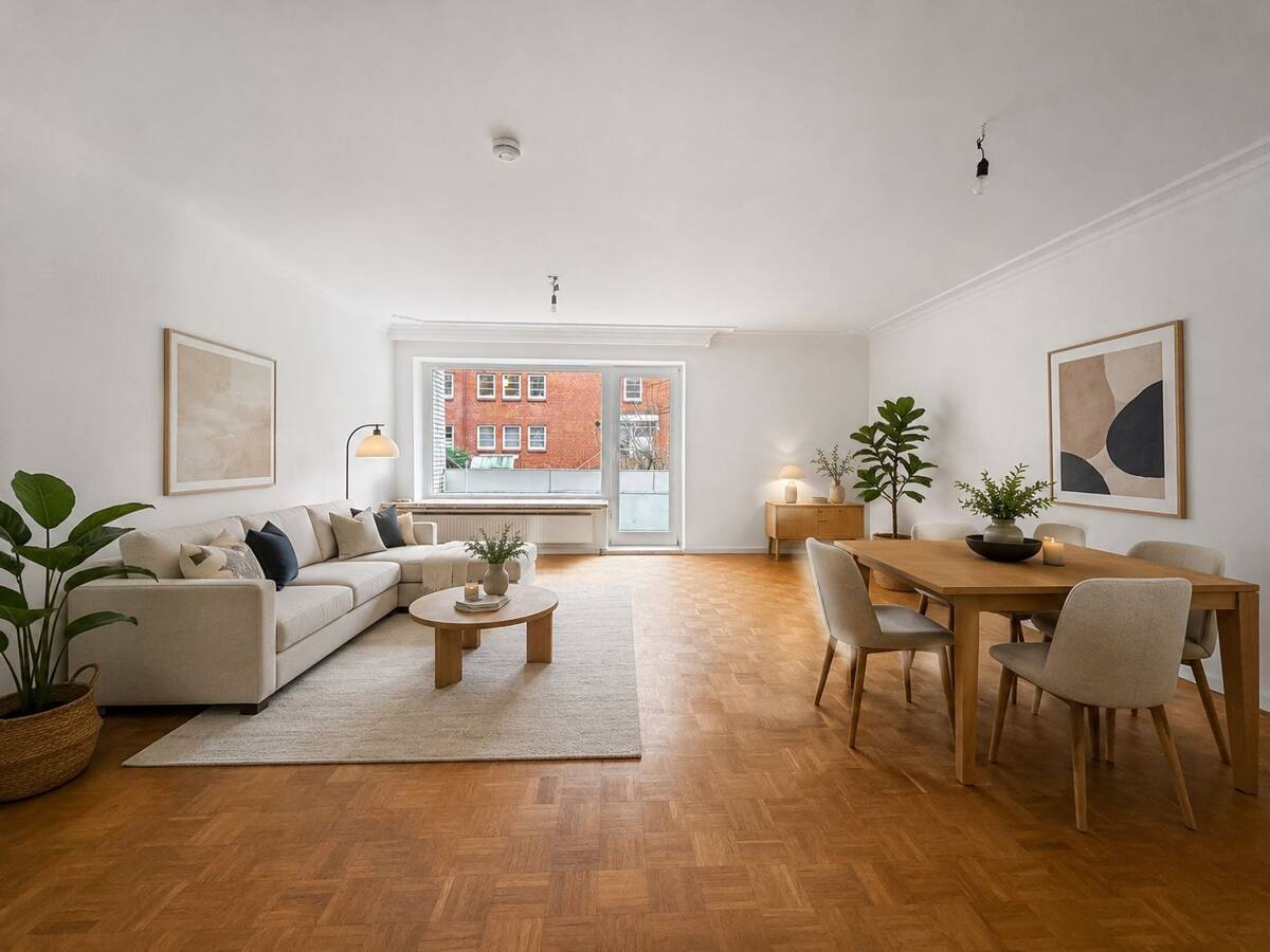 HH-Eppendorf zum Einziehen: 63 m², großzügiger Wohnessbereich, EBK., Balkon und Tiefgarage uvm. – 20251 Hamburg – Bild 1 von 9