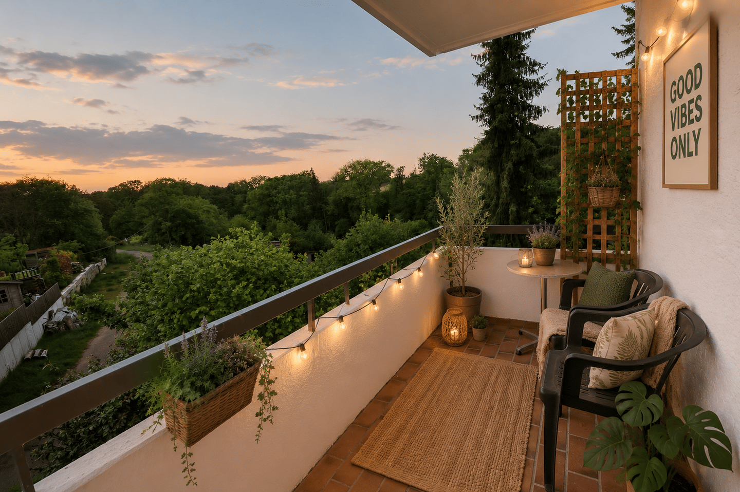 Ruhiges 1-Zi.-Appartement mit tollem S/O-Balkon, unverbaubarem Ausblick und Garage – Stuttgart – Vorschaubild 3