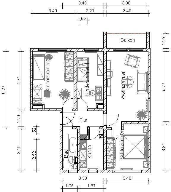 Sanierte 4-Zimmerwohnung in Mockau – Leipzig – Vorschaubild 2