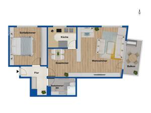 Ruhige Lage und sofort frei - 2-Zimmer-Etagenwohnung in Plieningen – 70599 Stuttgart – Vorschaubild 8