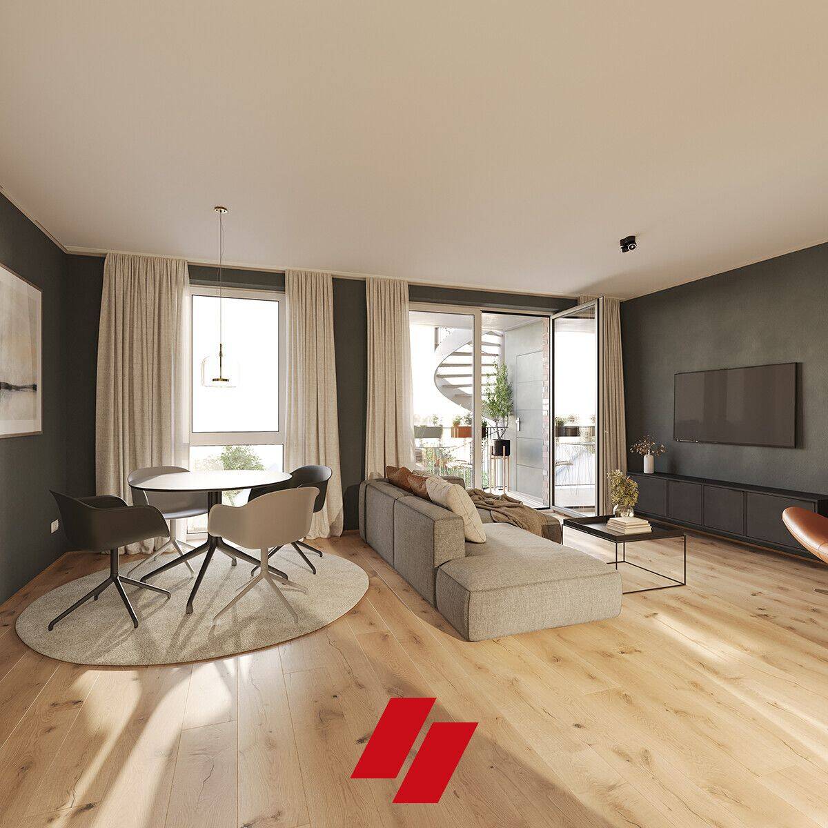 Neubau Erstbezug: Exklusive und hochwertig ausgestattete 3 Zimmer Wohnung im 1. OG in Haus B – 28207 Bremen – Bild 1 von 6