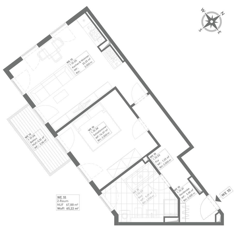 // NEUBAU // 2 Zimmer mit Balkon, Einbauküche und Stellplatz! // ab 08.2026 // – Leipzig – Vorschaubild 3