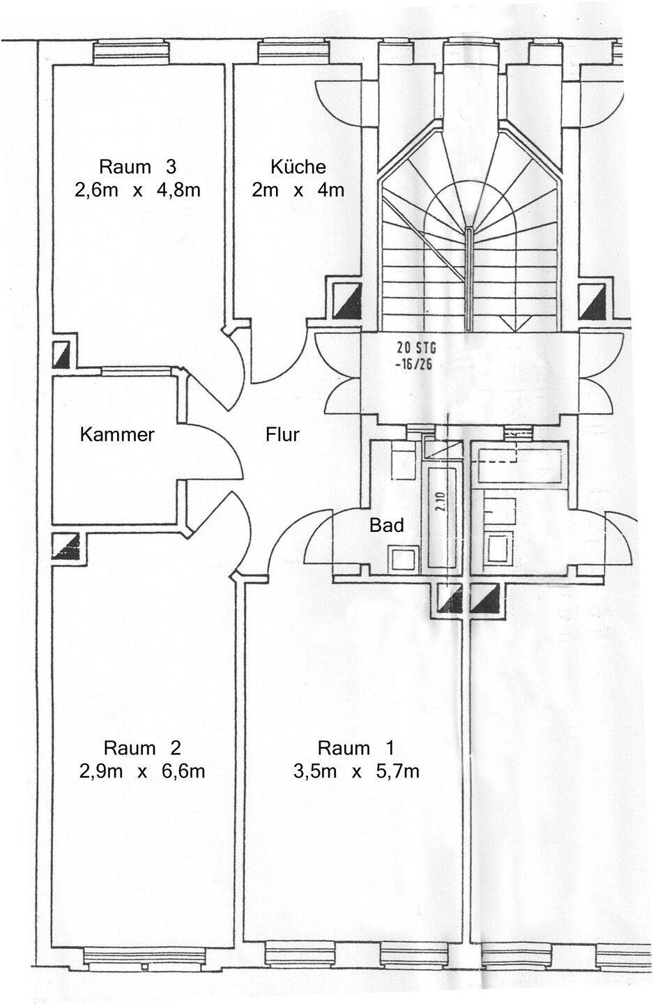 3-Zimmer Altbau-Wohnung in zentraler Lage