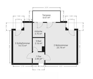 * Helle, gepflegte und gut geschnittene 2-Zimmer-Wohnung * – 1156 Dresden – Vorschaubild 2