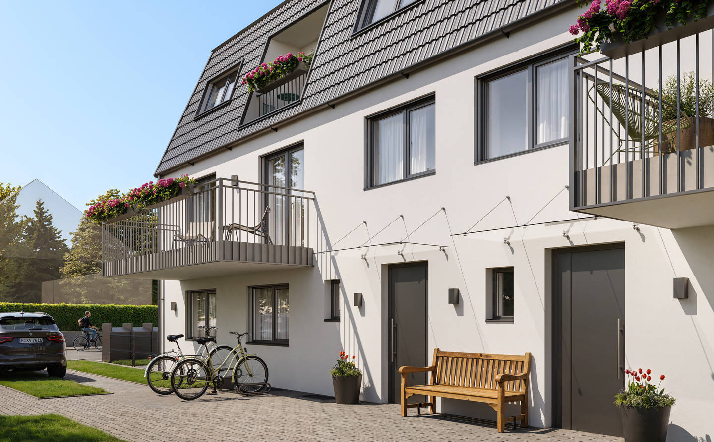 DHH mit herrlichem Garten, komplett Schlüsselfertig & Energieklasse A! Exklusiver Neubau in Solln – München – Vorschaubild 8