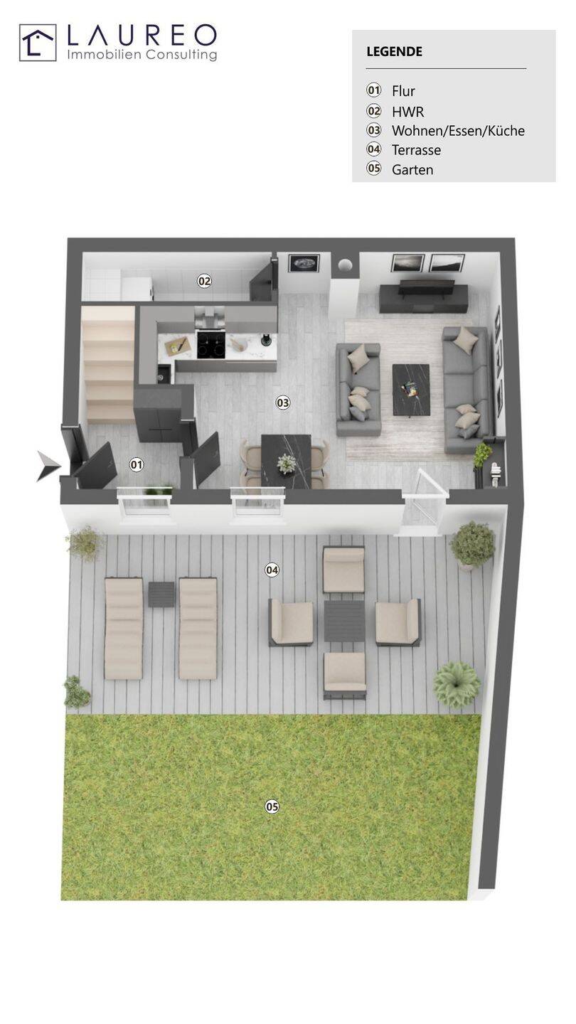 Hinterhaus mit Terrasse & Garten - deine private Stadtoase mitten in Erlangen – Erlangen – Vorschaubild 7
