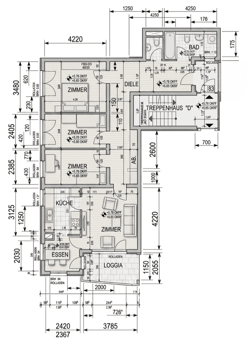 Wassernähe: Helle 4-Zimmer-Wohnung mit Loggia & Tiefgarage in Berlin-Friedrichshagen