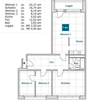 Ihre neue 4-Zimmer-Wohnung wartet! – 1239 Dresden – Vorschaubild 2