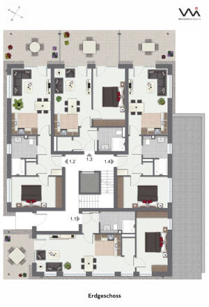 KfW 40 + QNG! Hochmoderne EIGENTUMSWOHNUNGEN in Stadtrandlage - urban und beliebt – 48167 Münster – Vorschaubild 5