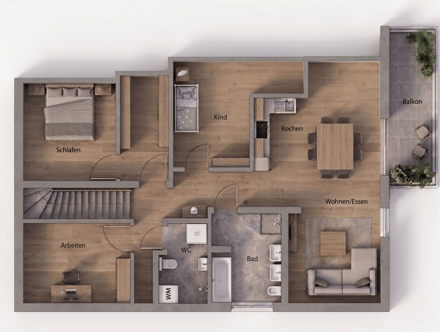 A+ Dachgeschosswohnung mit sonnigem Balkon in Top Lage – München – Vorschaubild 8