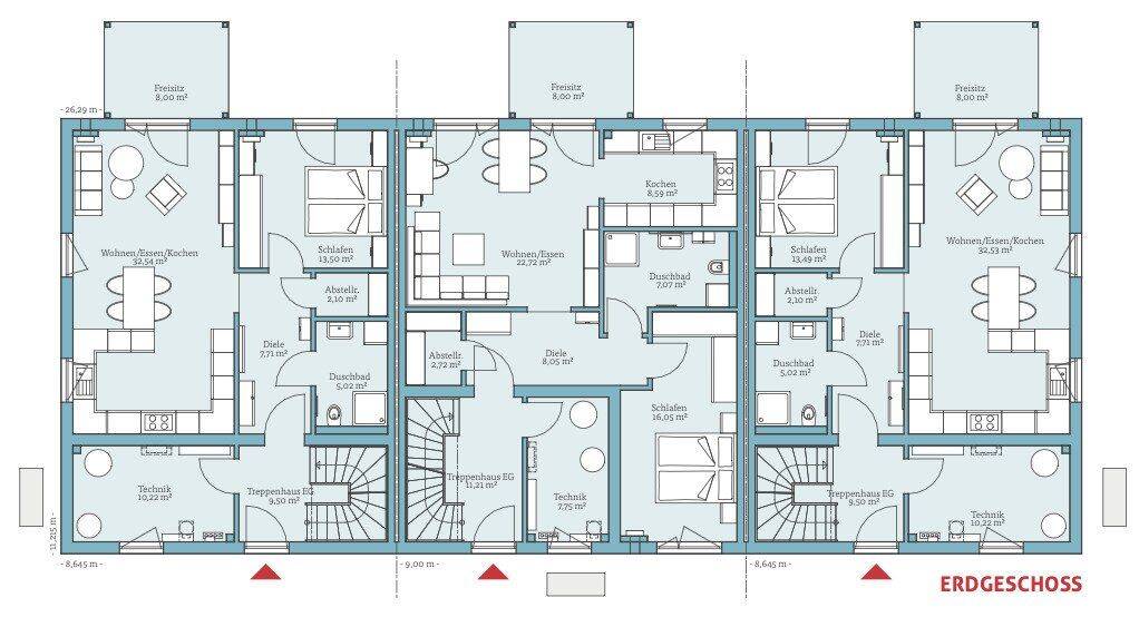 Kapitalanlage in MS-DÜESBERG: 6 QNG+-Wohneinheiten im modernen Reihenhauskonzept – Münster – Vorschaubild 4
