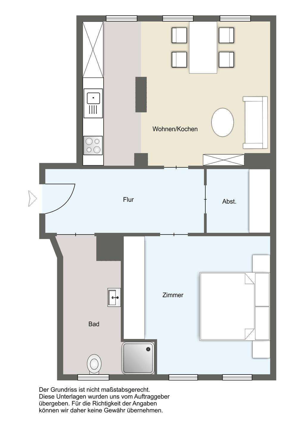 Bezugsfreie 2-Zimmer-Wohnung mit Altbau-Charme in Leipzig – Leipzig – Vorschaubild 8