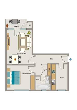 Kleine 2-Zimmer-Wohnung in Gelsenkirchen Beckhausen für Sie! – 45897 Gelsenkirchen – Vorschaubild 2