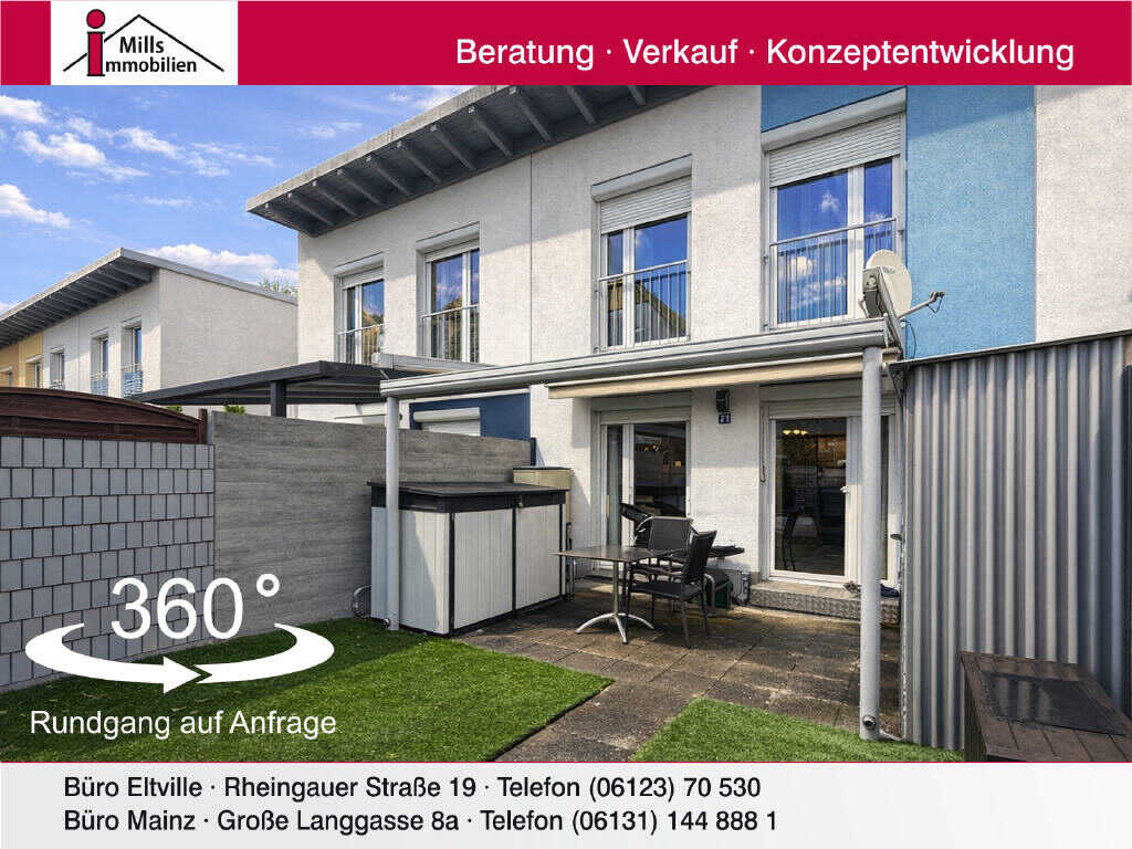 Modernes Niedrigenergiehaus mit sonniger Terrasse und kleinem Garten in ansprechender Wohnlage