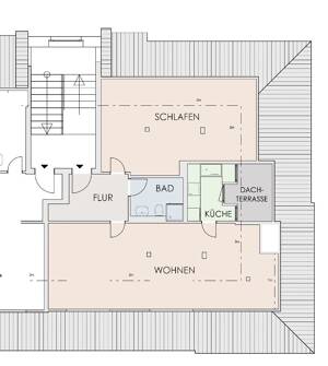 Dachterrasse mit Fernblick zum Dresdner Elbhang - individuelle und gemütliche 2-Zi.-Wohnung – 1279 Dresden – Vorschaubild 3