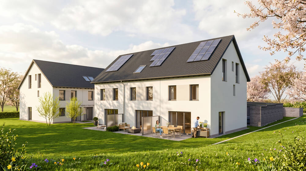 Reihenmittelhaus KfW-40 NH mit ca. 136 m² Wohnfläche | Neubauprojekt in Augsburg