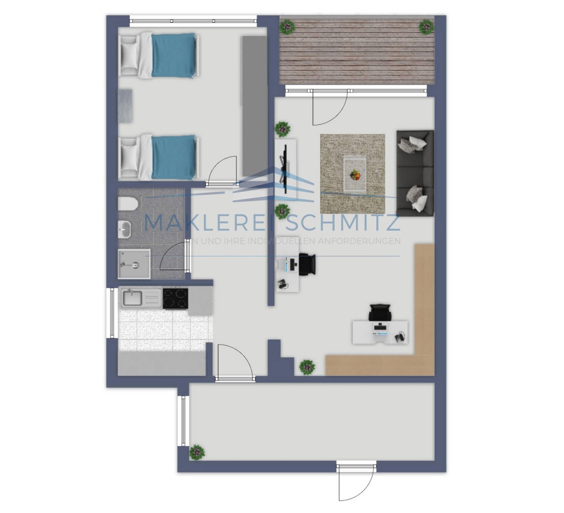 Etagenwohnung in 50735 Köln mit 55 m² kaufen