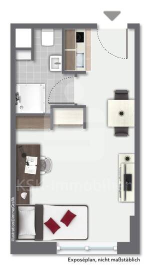 Modernes Studentenapartment in gefragter Lage von Köln! – 50969 Köln – Vorschaubild 5
