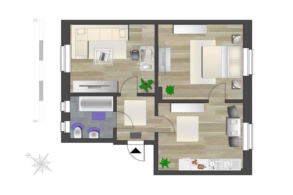 Schön gelegene 2-Raum-Altbauwohnung mit Gartennutzung – Chemnitz – Vorschaubild 6
