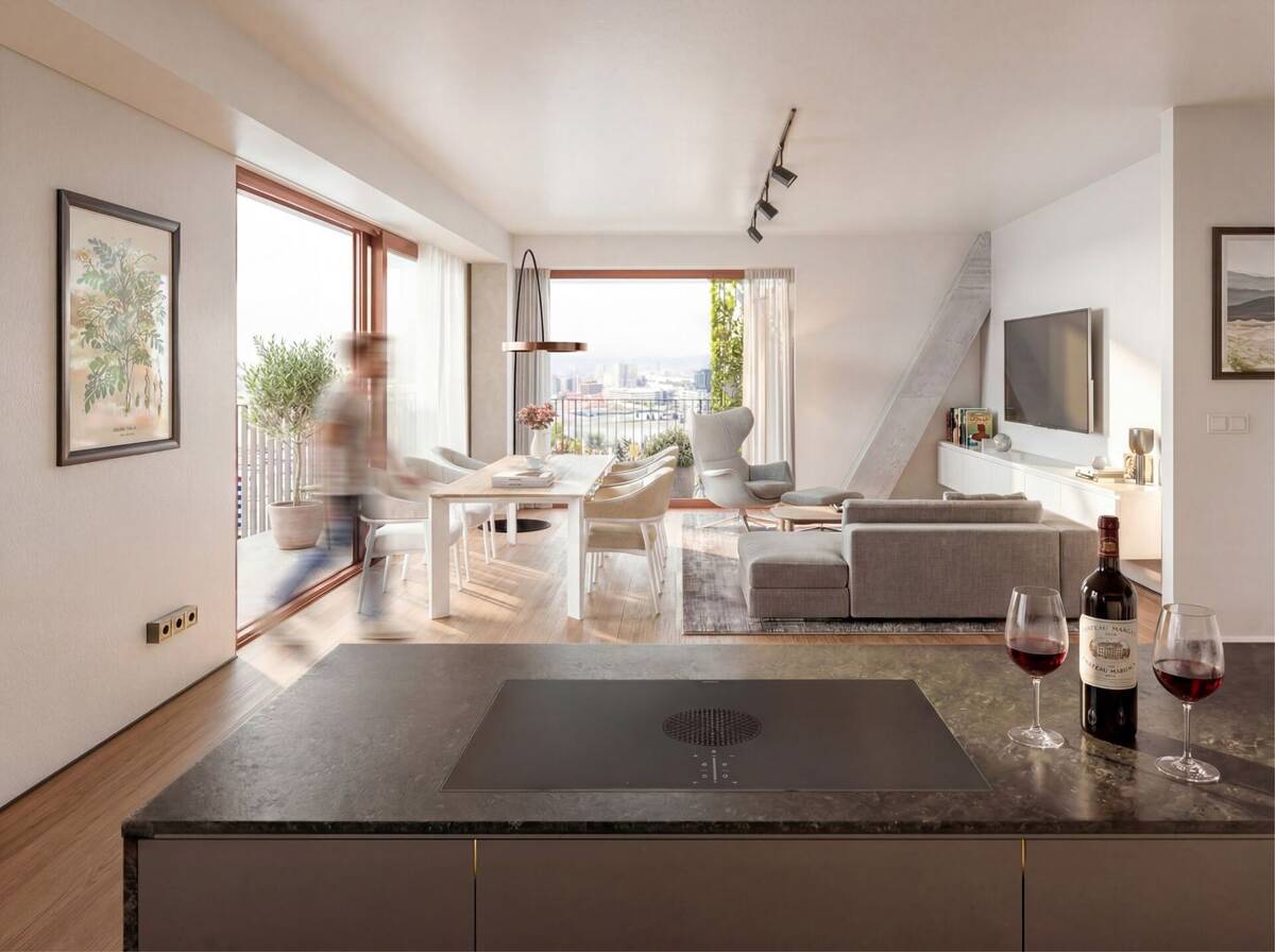 Großzügige 3-Zimmer-Neubauwohnung in erster Wasserlage am Baakenhafen - nachhaltig, hochwertig und modern – 20457 Hamburg – Bild 1 von 6