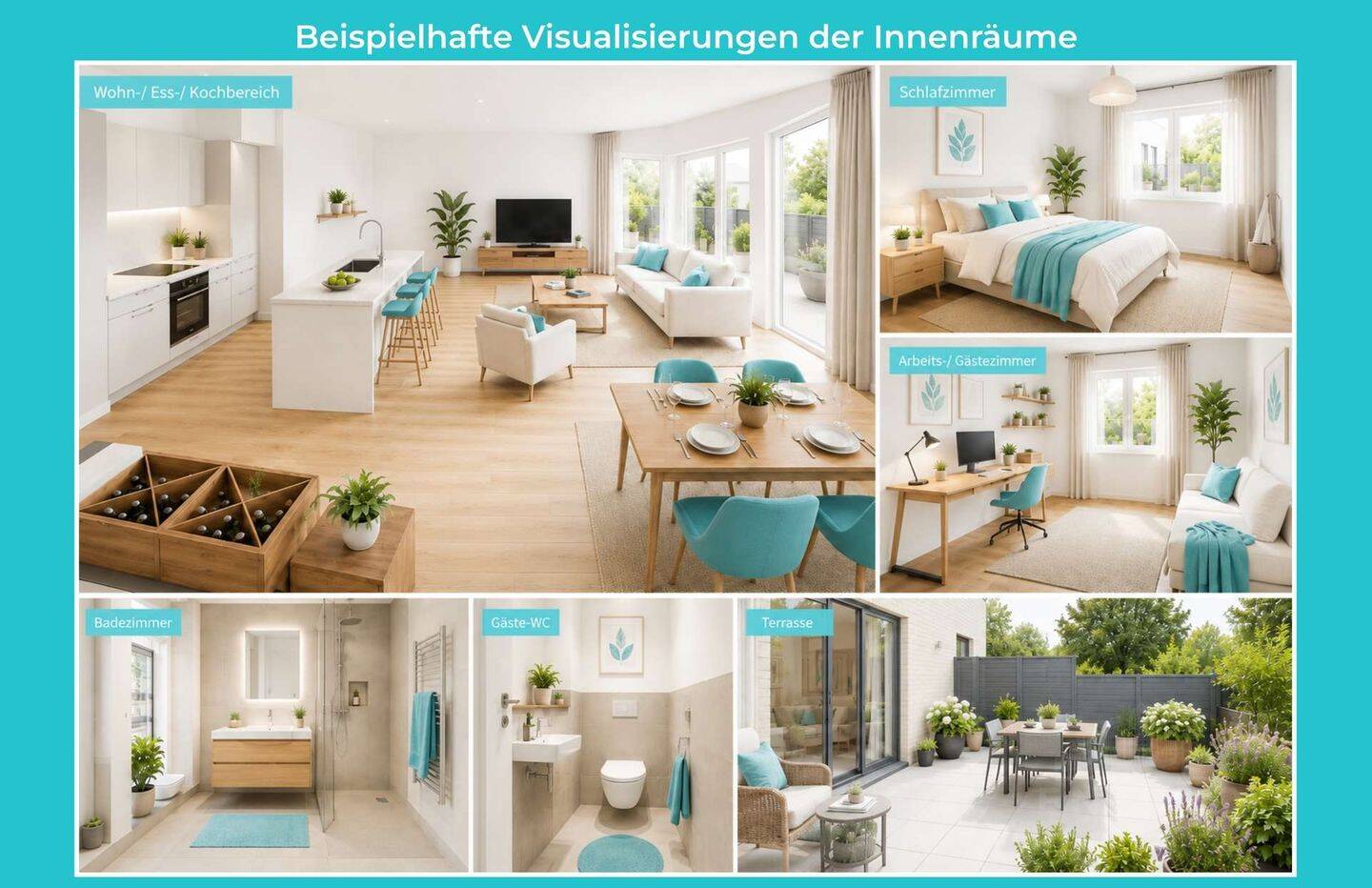 Exklusive KfW-40-QNG Dachgeschosswohnung mit Balkon und Spitzboden - Nachhaltig wohnen in Wiesmoor – Wiesmoor – Vorschaubild 2