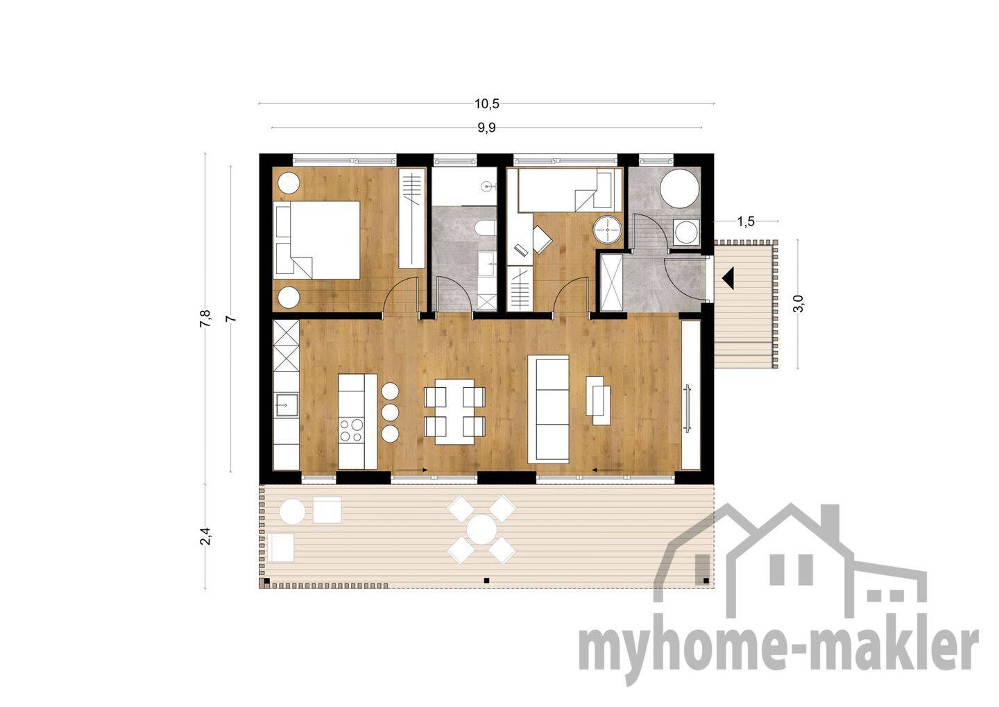 Röttenbach neu Haus mit großen Raum mit Effizient Planung sicher und attraktiv – Röttenbach – Vorschaubild 7