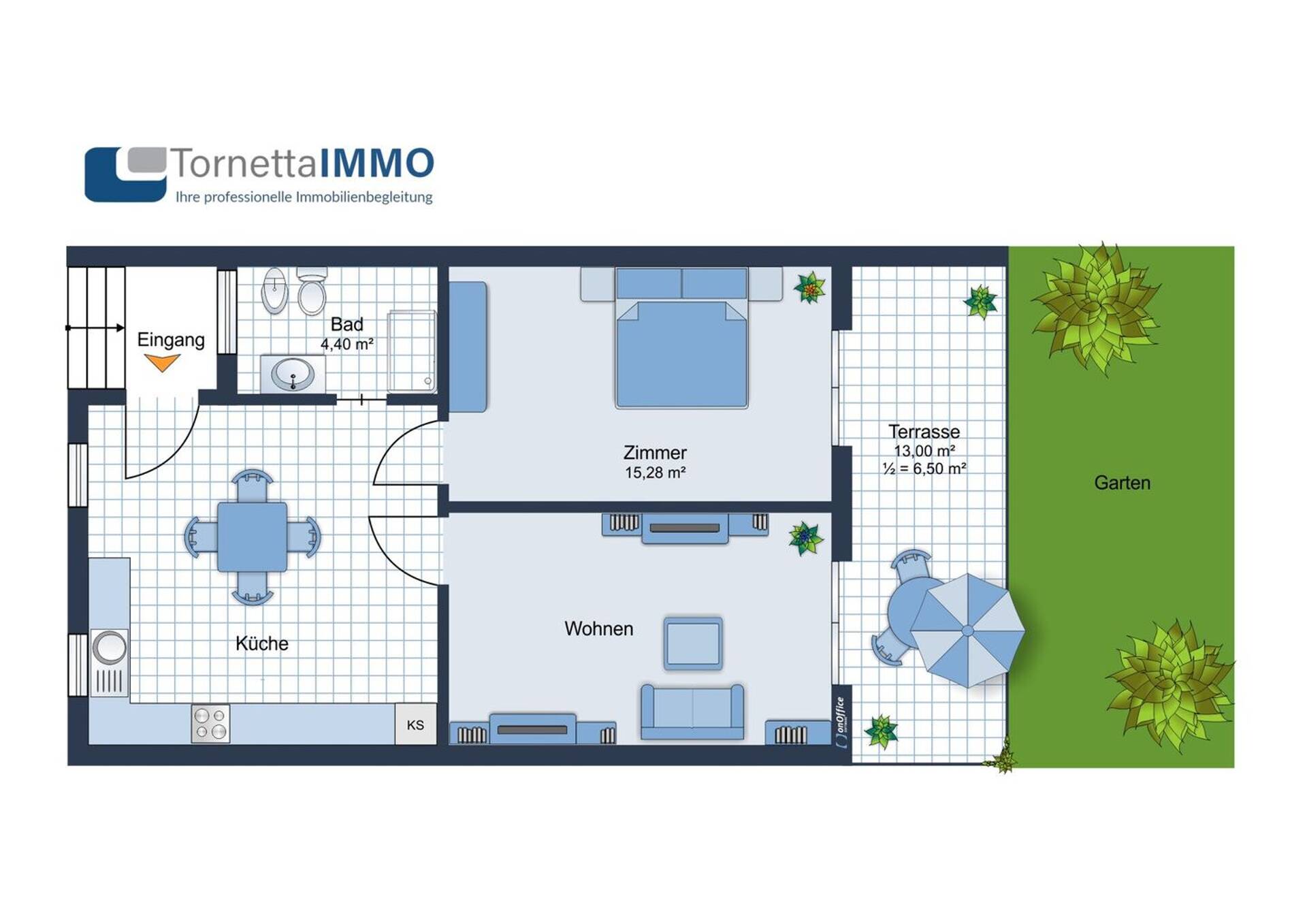 Erdgeschosswohnung in 78315 Radolfzell am Bodensee mit 61 m² kaufen