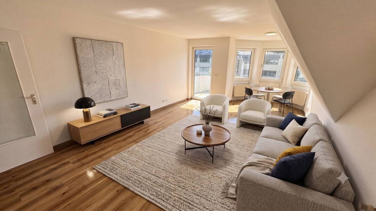 Versteckte Oase über der Stadt: Großzügiges 2-Zimmer-Refugium in Lokstedt (Provisionsfrei) – 22453 Hamburg – Bild 1 von 9