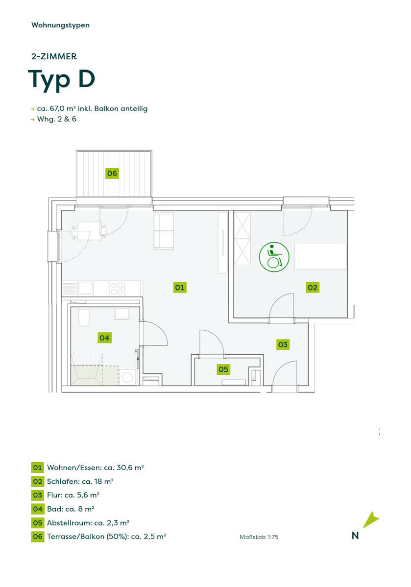 Erstbezug: 2-Zimmerwohnung - offene Küche im hellen Wohnzimmer mit bodentiefen Fenstern