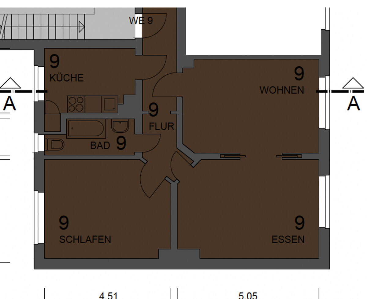 Helle 3-Zimmer-Wohnung mit Dielenboden - Kapitalanlage in zentraler Lage Am Kaufhof! – Lübeck – Vorschaubild 2
