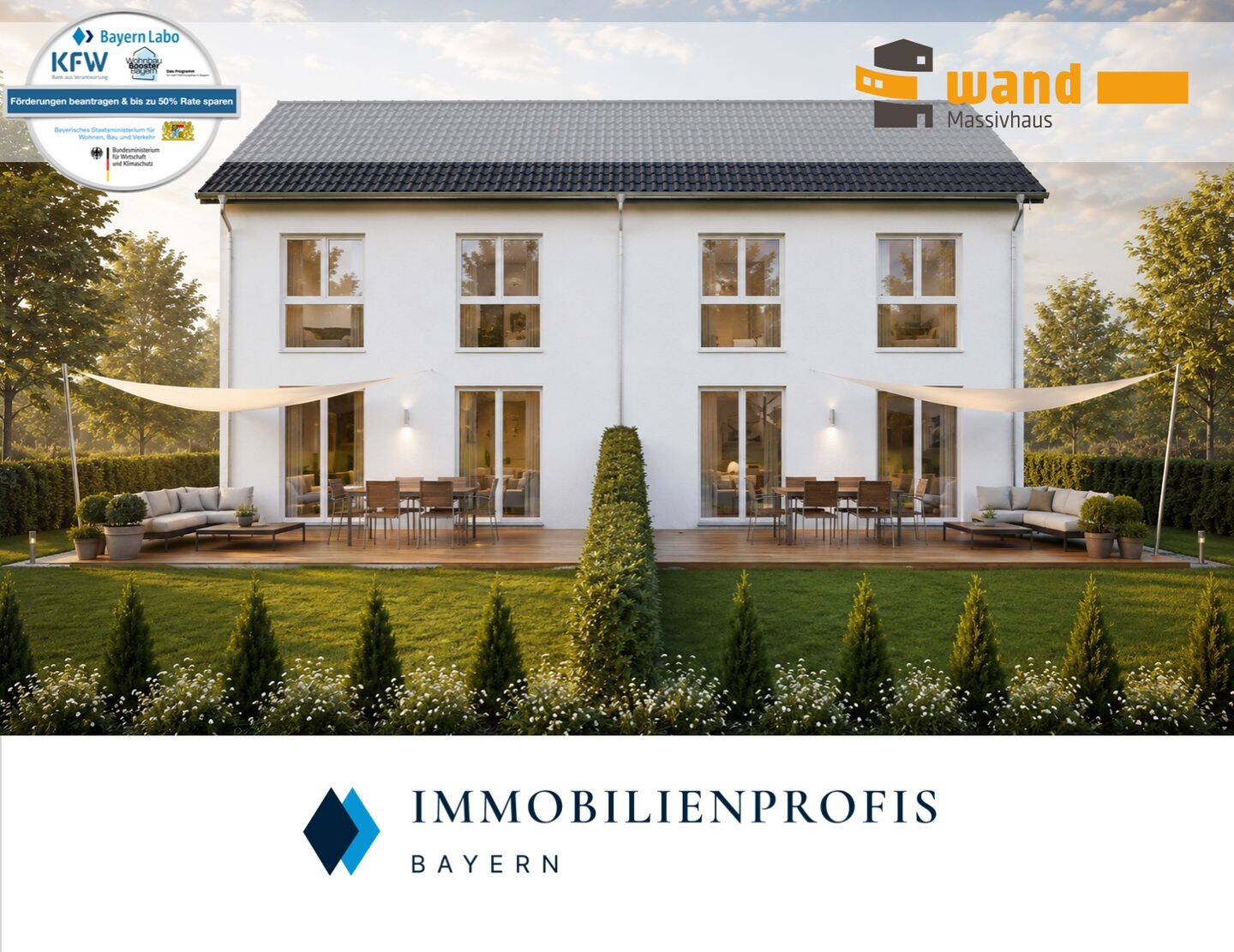 Top Lage Straßlach Dingharting: Neubau-DHH inkl. Homeoffice-Keller | A+ | familienfreundliche Lage – Straßlach-Dingharting – Bild 1 von 9