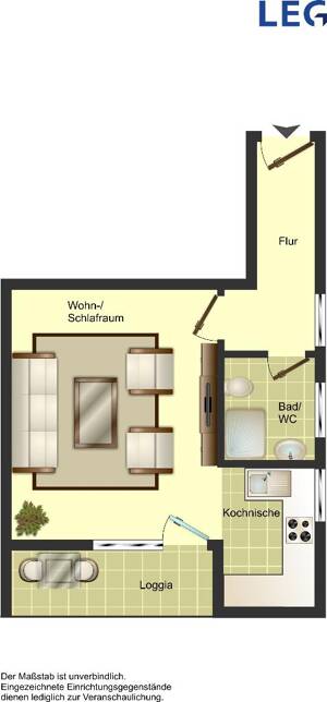 moderne 1-Zimmer-Wohnung in Duisburg Wanheimerort – 47055 Duisburg – Vorschaubild 2