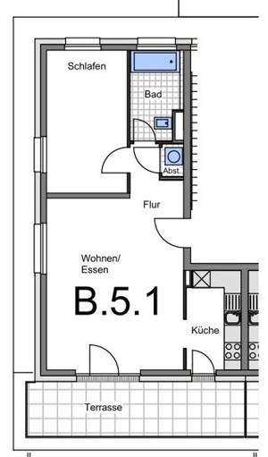 Wohnen ganz oben: 2-Zimmer-Wohnung mit Einbauküche und Dachterrasse – 64295 Darmstadt – Vorschaubild 4