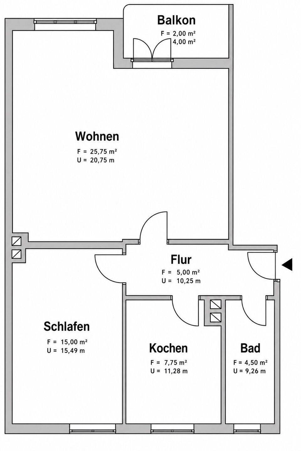 Südstadt-Leben: 2-Zimmer-Wohnung mit Balkon und Garten